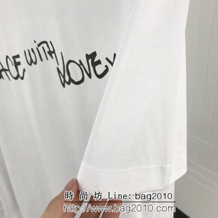 VERSACE範思哲 19ss早春新款短袖 簡約字母印花logo 官網同步 男女同款 ydi2125